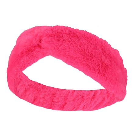 Haarband - fake fur - neon - Fluor Roze