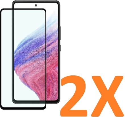 Volledige dekking Screenprotector Glas - Tempered Glass Screen Protector Geschikt voor: Samsung Galaxy A73 5G - 2x