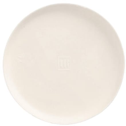 100 Borden Suikerriet pure rond Ø 9 cm · 1 cm wit Cella