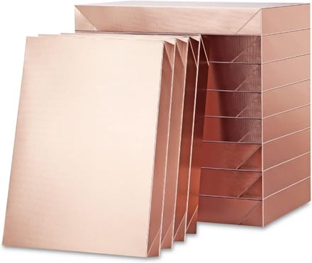 12 Premium Geschenkdozen voor Kleding - Glanzend Roségoud (28x20x3 cm)