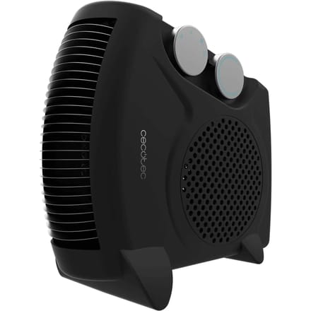 Cecotec Energiespar-Heizlüfter ReadyWarm 2000 Max Dual Schwarz, Heizlüfter mit 2000 W, 3 Modi, einstellbares Thermostat, Überhitzungsschutz, Abdeckungsbereich 20 m²