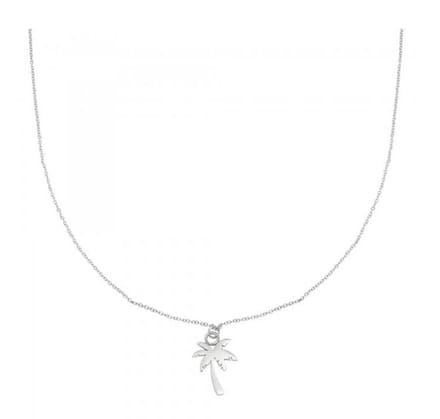 Jomide Ketting Palmboom - Zilverkleurig - Dames