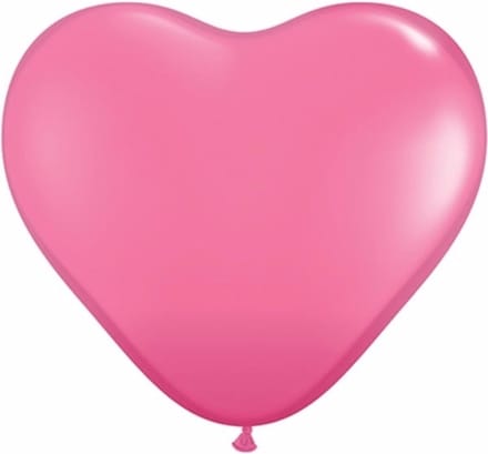 Shoppartners HSP Hartjes ballonnen - roze - 10x - ballon - 25 cm