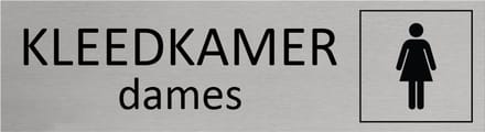 CombiCraft Aluminium deurbordje Kleedkamer dames 165x45mm - per stuk