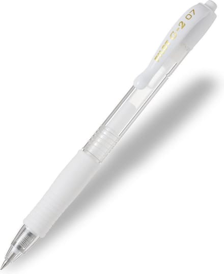 Pilot G-2  - Pastel Wit - medium - 0.7mm - 1 stuks