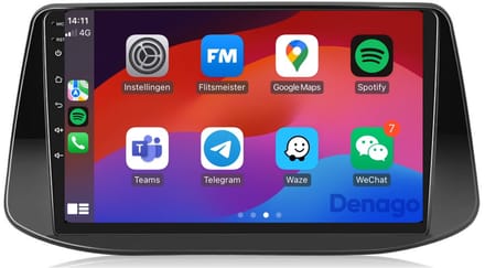 CarPlay autoradio geschikt voor Hyundai i30 | 2017 t/m 2018 | Android 16 | Draadloos Apple CarPlay & Android Auto | 9 inch scherm | 2GB + 32GB | QuadCore processor | Denago DNG-A333 | 2025 model | 2017 2018 | Bluetooth & Wifi