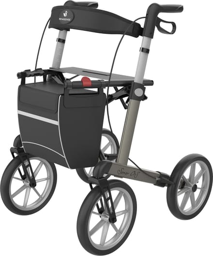 Rehasense Server OS - Lichtgewicht Rollator Met Grote Wielen - Champagne - Beste Rollator Voor Buiten