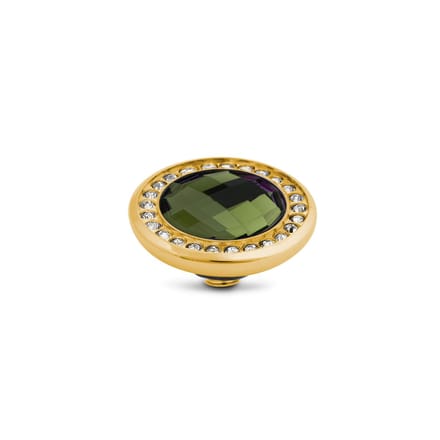 Melano Vivid Crystal CZ Steentje Olive Goud
