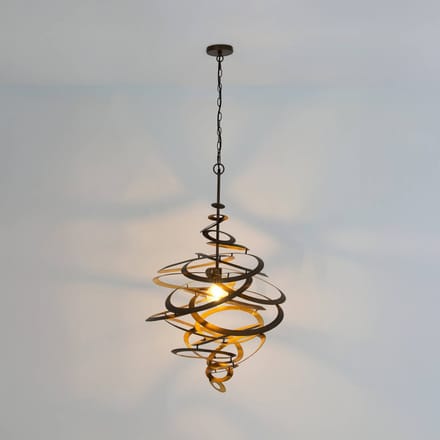 Holländer Hanglamp CIRCULARIATA, goud/brons, Ø 67 cm, metaal E27