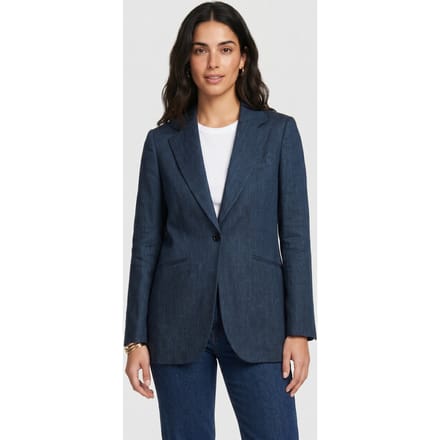 Brooks Brothers Jacket Linen Blue Größe: S | Blazer Outlet | Damen | Blau