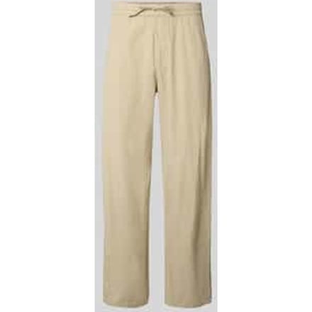 Stoffen broek met achterzakken