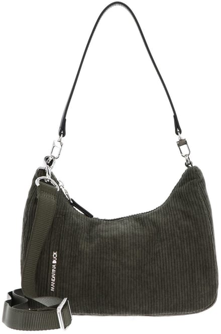 MANDARINA DUCK schoudertas Hunter Velvet Hobo Bag Pirite donkergroen