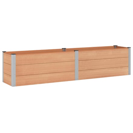 vidaXL - Verhoogde - plantenbak - Bruin - 250 - x - 50 - x - 54 - cm - WPC - en - Aluminium