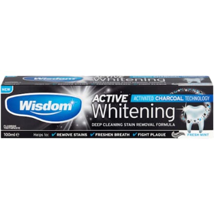 Wijsheid Active Whitening Houtskooltandpasta - 100 ml