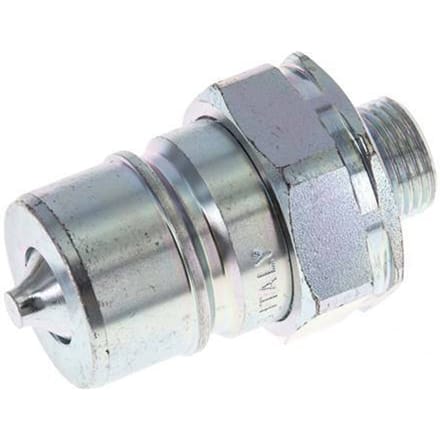 Stalen DN 20 Hydraulische Koppeling Insteeknippel 12 mm L Knelring ISO 7241-1 A/8434-1 D 29.1mm