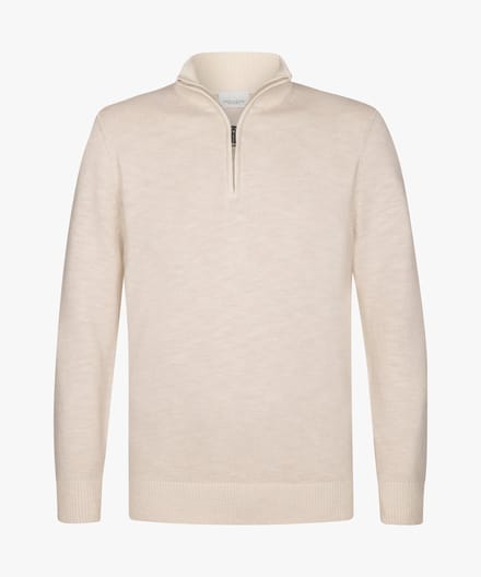 Profuomo - Trui Off White Profuomo Lange Mouw Overhemd Off White Ppwj30042
