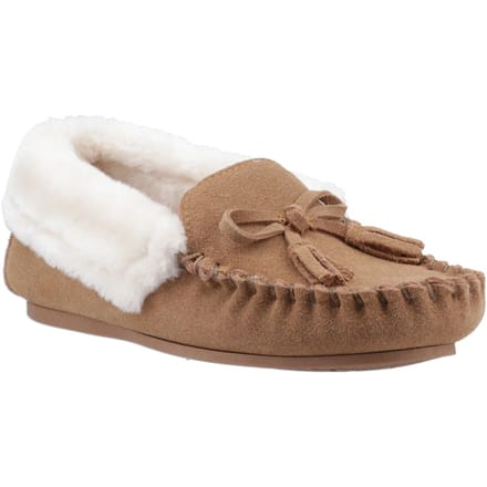 Hush Puppies Agnes Suède Dames Tan Slippers