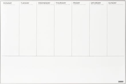 DESQ® Weekplanner | Magnetisch | Aluminium Ultra Thin Frame | 60 x 90 cm