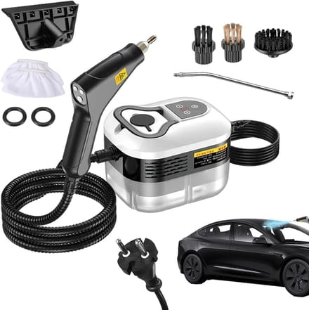 Handheld Stoomreiniger - Draagbare Reiniger - Hygiënisch Reinigen - 6-Staps Regeling - 1200 ml Tank - Wit