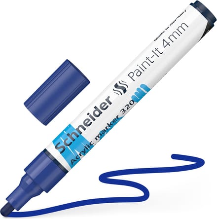 Schneider acrylmarker - Paint-It 320 - schrijfbreedte 4 mm - blauw - S-120203
