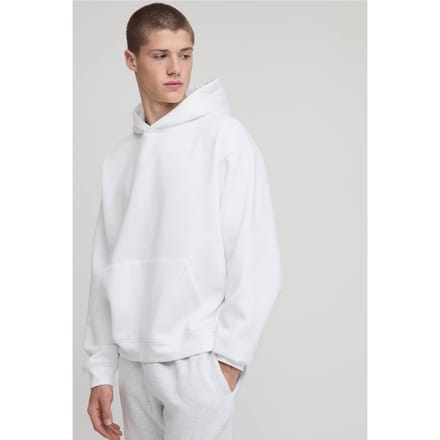 Essential Oversized Boxy Hoodie | White | Size Medium