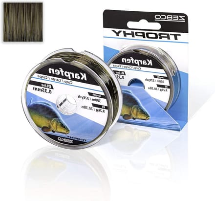 Karper Vislijn - Monofilament Lijn - Karper Vissen - Hoge Elasticiteit - 040 mm - Camou-donker