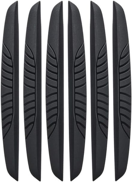 Deurrandbeschermers van rubber, zwart, set van 6 stuks