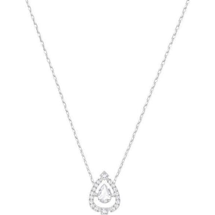 Swarovski Sparkling Classic Dazzling Druppel Ketting Dames ketting Zilver 5451992 Box (Random Color) white