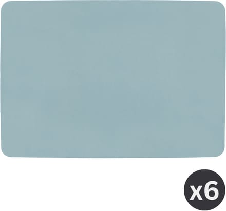 ZICZAC - Placemat TOGO - SET/6 - Dubbelzijdig - Kunstleer - 33x45 cm, lichtblauw