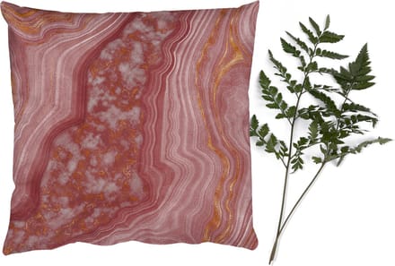 Sierkussens - Kussentjes Woonkamer - 60x60 cm - Roségoud - Agaat - Edelsteen - Abstract