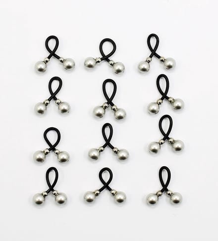 Haar binders met Swarovski Parels  licht grijs