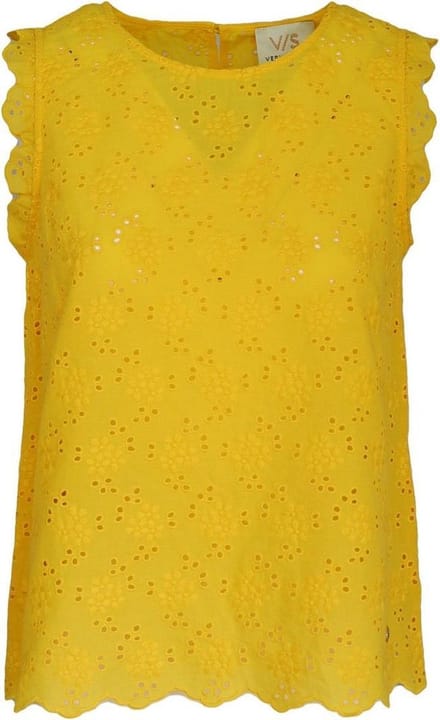 Verysimple • gele broderie top • maat 32 (IT38)