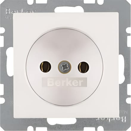Berker Inbouwstopcontact S1 Ongeaard 1-polig Wit Ip20