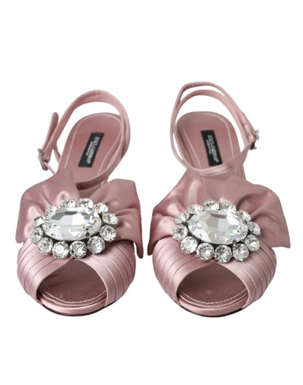 Boog Versierde Satijnen Sandalen