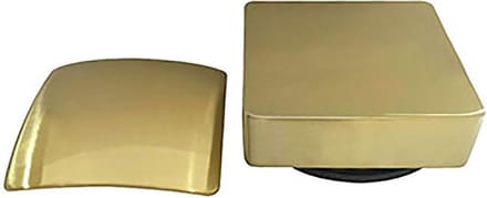 Wiesbaden Set Knop/Plug Badoverloopcomb. +Vulfunctie Vierkant Geborsteld Messing