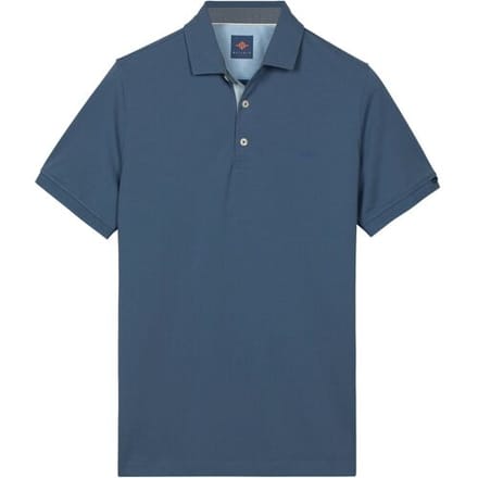 Baileys Polo Solid Oxford Piqué Cotton Stretch Riviera Blue / male
