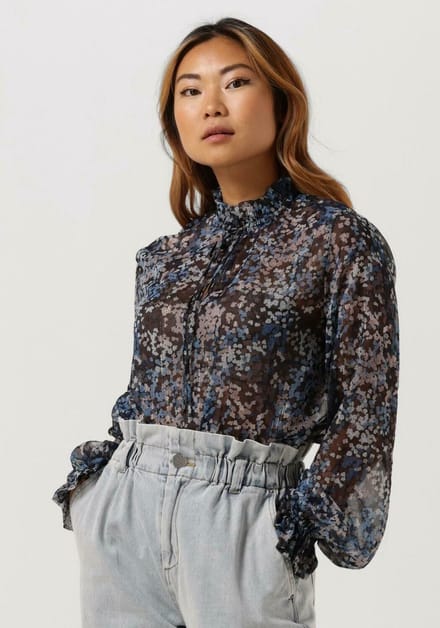 Catwalk Junkie Bl Cloudy Leaves Dames - Jurken - Blauw - Maat XS