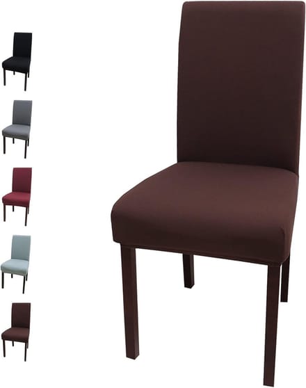 Set van 6 Universele Stretch Stoelhoezen, Verwijderbare Elastische Bescherming voor Eetkamer, Feest en Bruiloft Decoratie, Bi-elastische Stoelhoezen