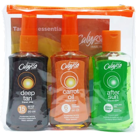 Calypso Sun Travel Essentials Tanning Set - 3 stuks