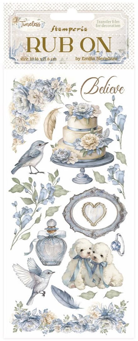 Stamperia - Timeless Rub-On 4x8,5 Inch Cake (DFLRB164)