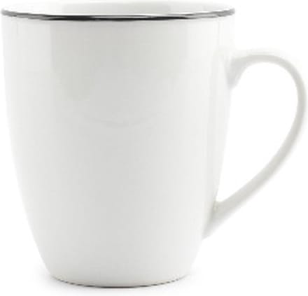BonBistro Beker 38cl black rim Basic White (Set van 6)