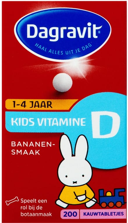 Dagravit Kids Vitamine D - 2 x 200 tabletten - Voordeelverpakking