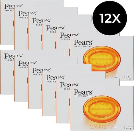 Pears Transparent Soap – Set van 12x125g