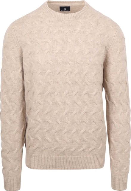 State Of Art Trui Structure Beige - Maat L - Heren - Pullovers
