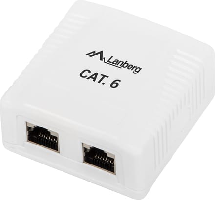 Lanberg - Lanberg opbouwdoos met 2 x RJ45 Cat.6 FTP afgeschermd