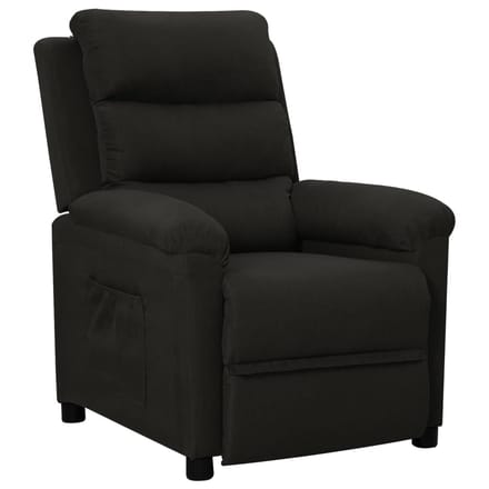 vidaXL - Fauteuil - verstelbaar - stof - zwart