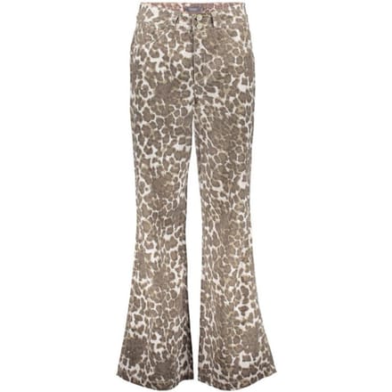 Geisha Jeans wide leopard zand dessin