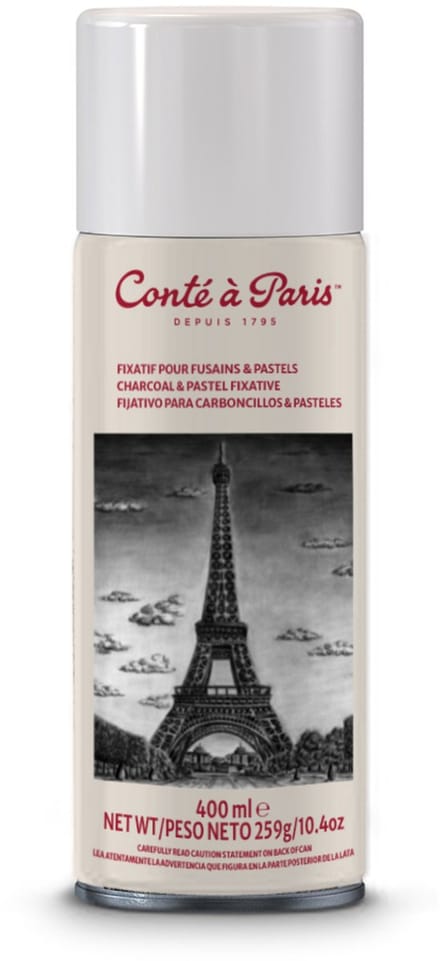 Conté à Paris 50243 Fixatief Spray 400 ml | Fixeerspray voor Pastel, Houtskool & Tekeningen