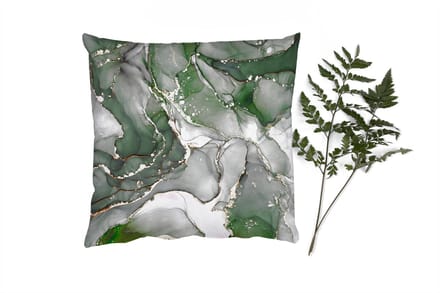 Sierkussens - Kussentjes Woonkamer - 45x45 cm - Luxe - Marmer - Groen