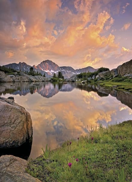 Fotobehang - Alpenglühen 184x254cm - Papierbehang